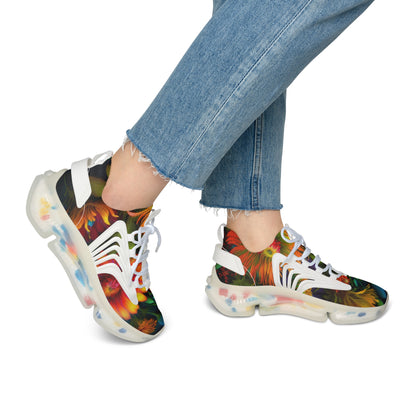 Bold And Beautifully Designed Flowers Design Style One Women's Mesh Sneakers