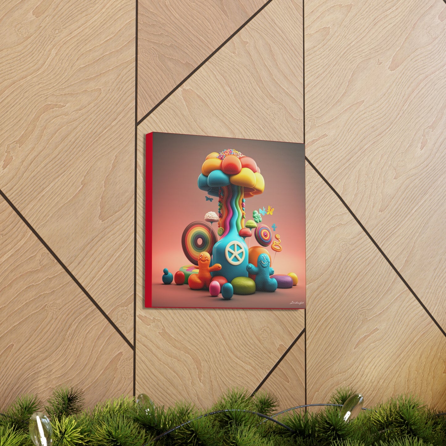 Gummy-Candy Style Mushroom Fun Bliss Canvas Gallery Wraps