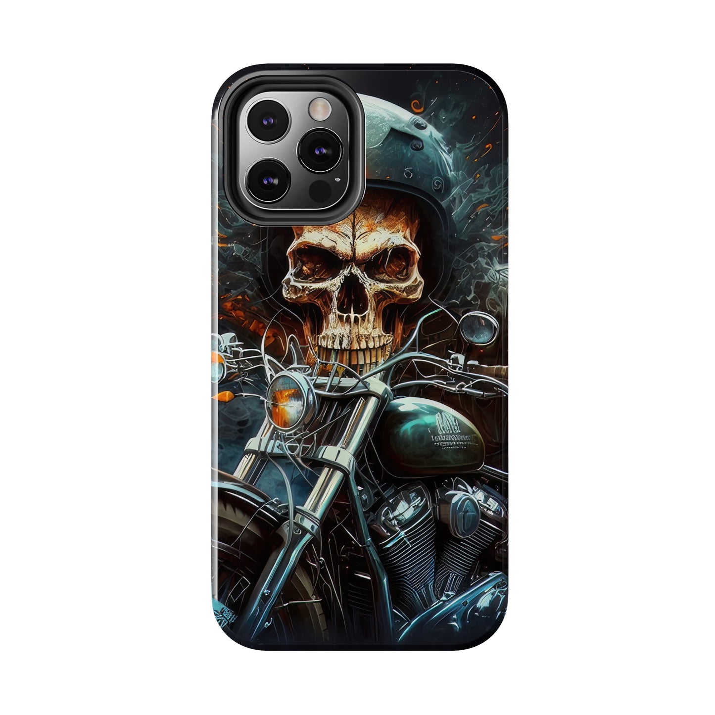 Skull Motorcycle Rider, Ready to Tear Up Road On Beautiful Bike 9 Tough Phone Cases