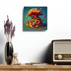 Hippie Mushroom Color Candy Style Design Style 2 Acrylic Wall Clock