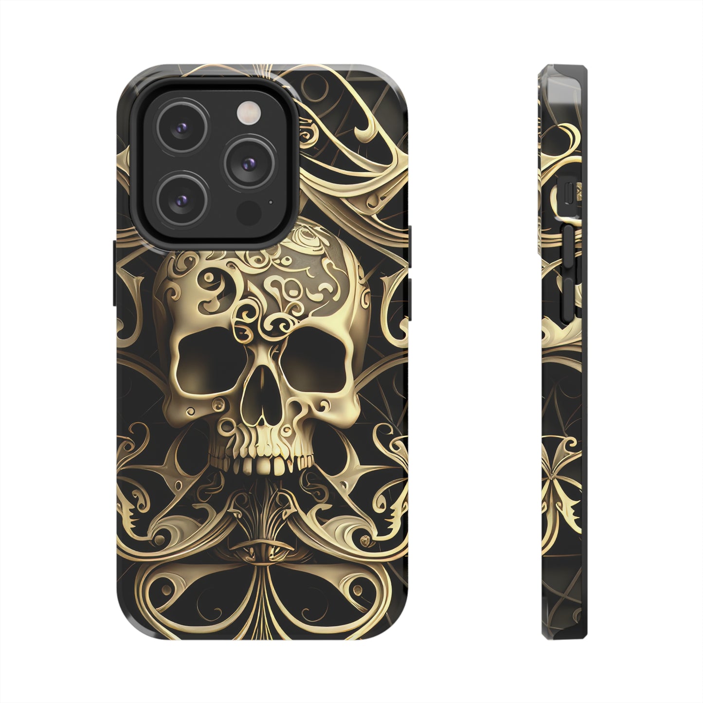 Metallic Chrome Skulls and classic Designed 7 Tough Phone Cases