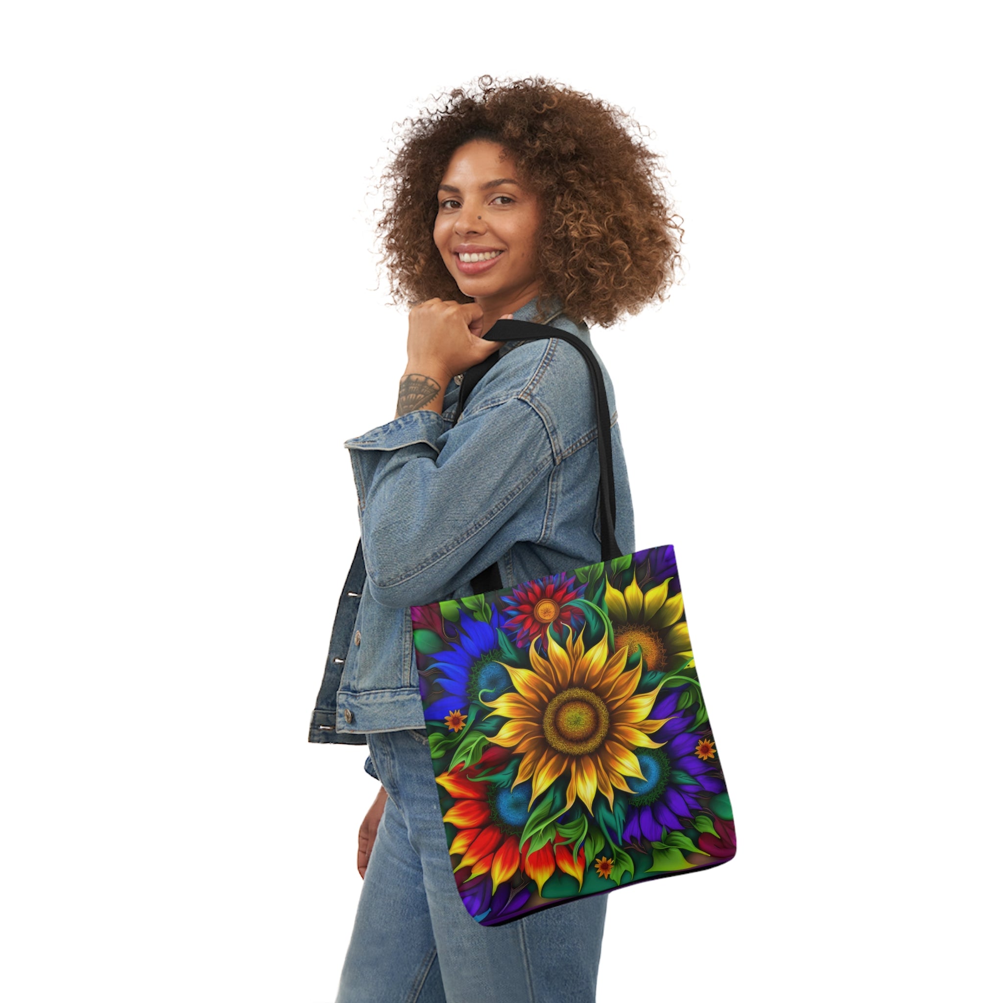 Bold And Beautiful Flowers Style Four Polyester Canvas Tote Bag (AOP)
