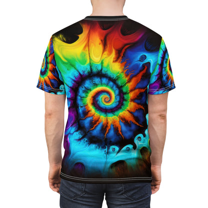 Bold And Beautiful Tie Dye Style One Unisex Cut & Sew Tee (AOP)