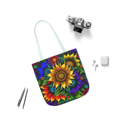 Bold And Beautiful Flowers Style Four Polyester Canvas Tote Bag (AOP)