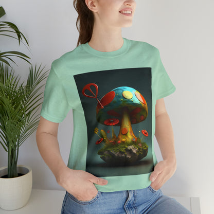 Hippie Mushroom Color Candy Style Design Style 4 Unisex Jersey Short Sleeve Tee