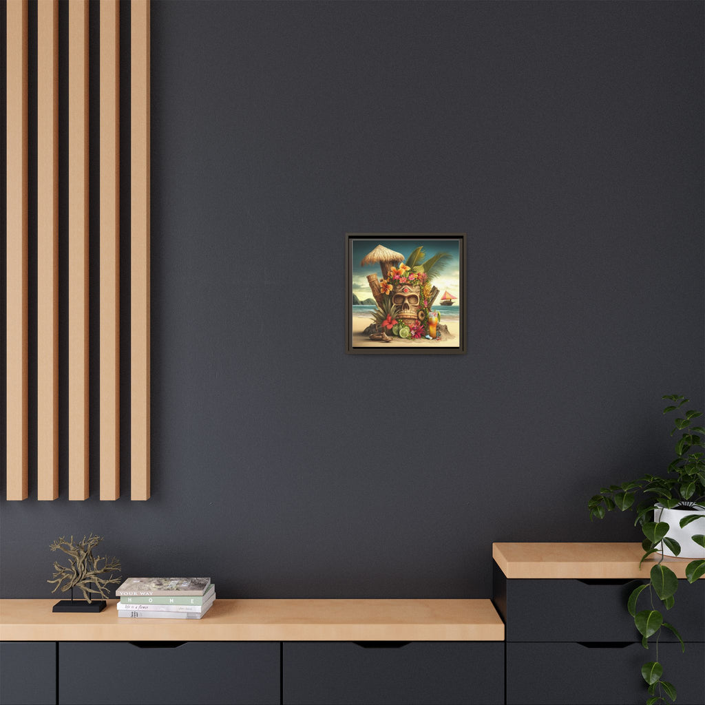 Tiki Dreams by the Shore, Art Print — Colorful Modern Wall Canvas