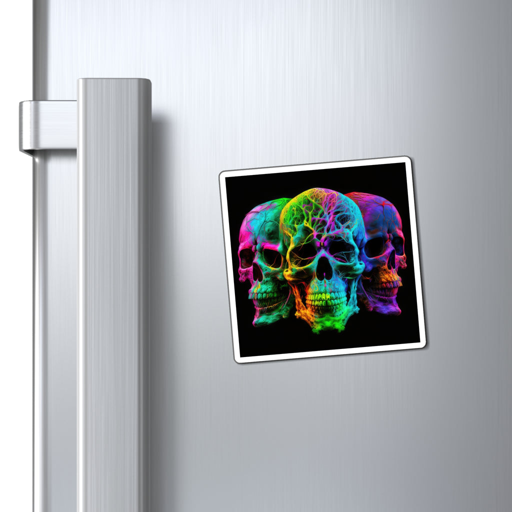 Bold And Beautiful Tie Dye Skulls, Style 9 Magnets