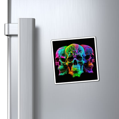 Bold And Beautiful Tie Dye Skulls, Style 9 Magnets