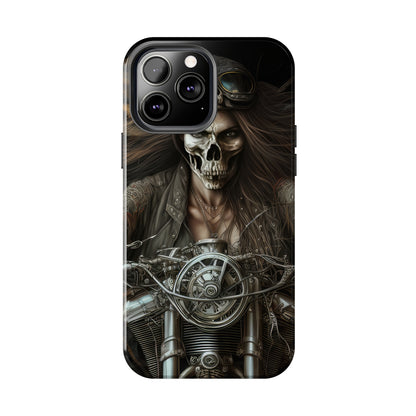 Skull Motorcycle Rider, Ready to Tear Up Road On Beautiful Bike 10 Tough Phone Cases