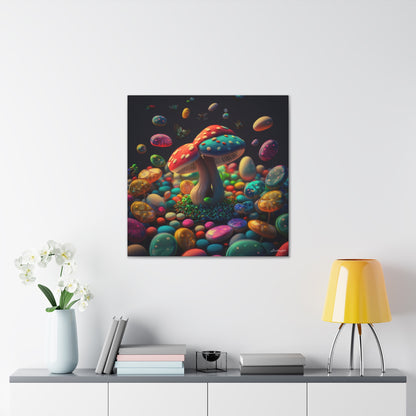 Beautiful Mushroom Luminating Colorful Bliss Canvas Gallery Wraps