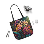 Bold And Beautiful Flowers Style Three Polyester Canvas Tote Bag (AOP)