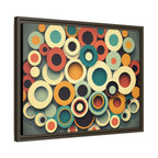 Gathered Circles, Matte Canvas, Framed (Multi-color)