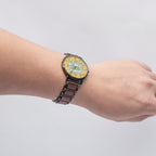 Love Peace Cannabis New Wooden Strap Quartz Watch - With Indicators