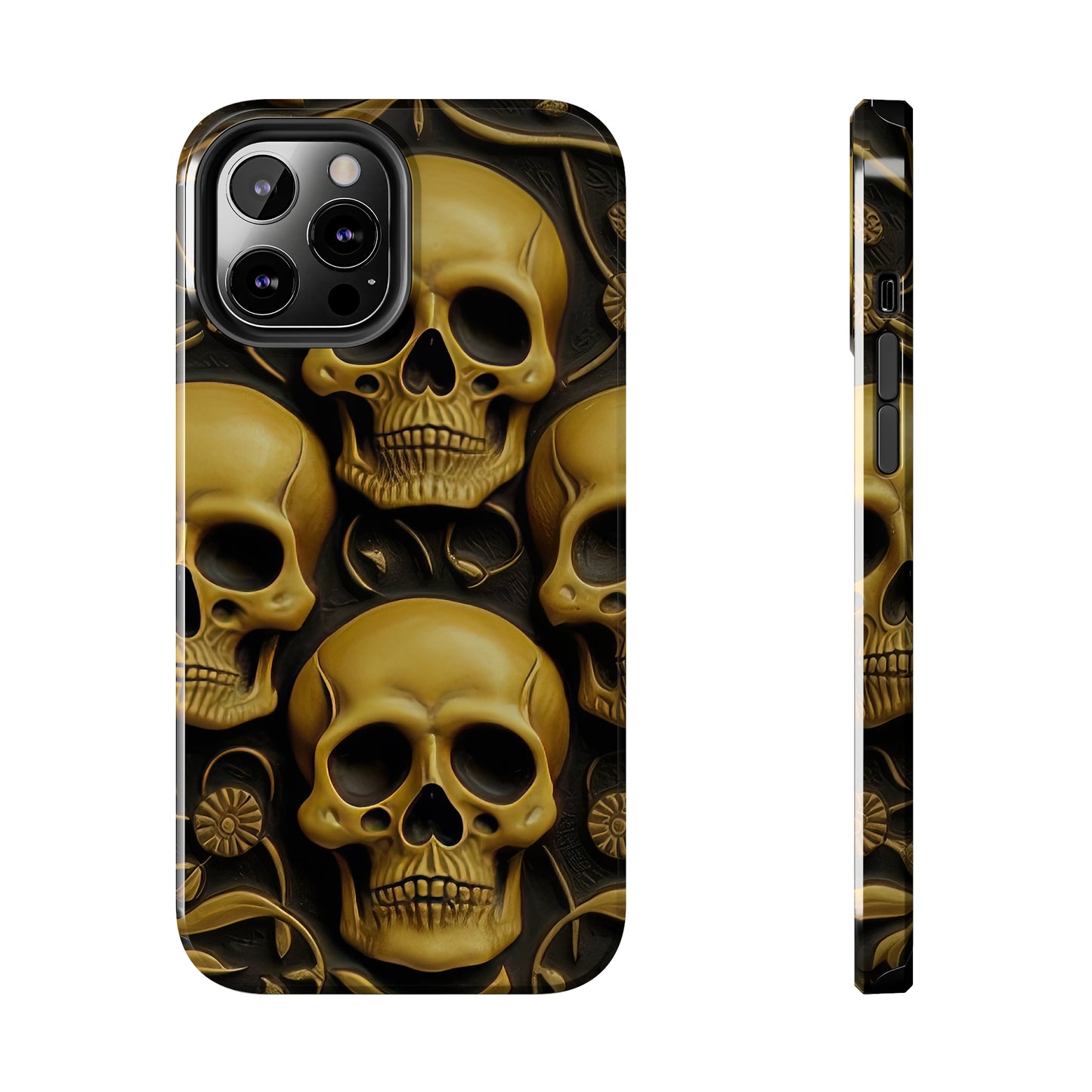 Metallic Chrome Skulls and classic Designed 18 Tough Phone Cases