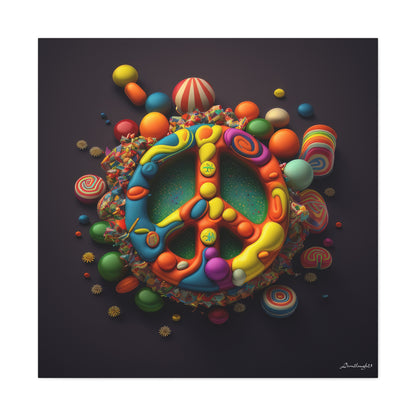 Fantastic Gummie Hippie Peace Sign 5 Canvas Gallery Wraps