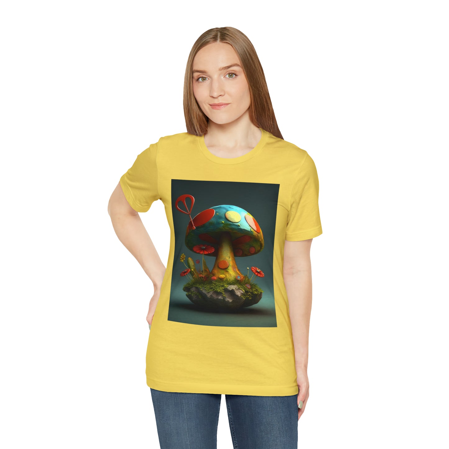 Hippie Mushroom Color Candy Style Design Style 4 Unisex Jersey Short Sleeve Tee