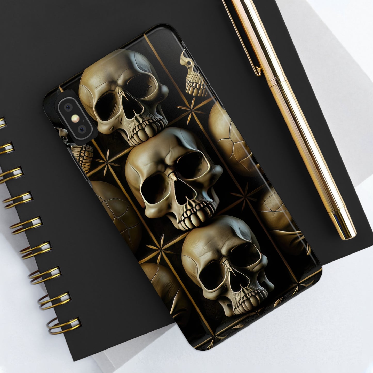 Metallic Chrome Skulls and classic Designed 19 Tough Phone Cases