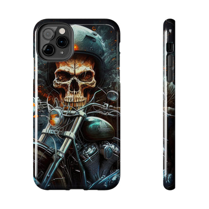 Skull Motorcycle Rider, Ready to Tear Up Road On Beautiful Bike 9 Tough Phone Cases