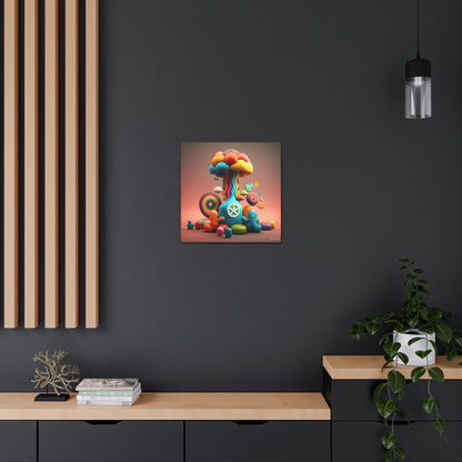 Gummy-Candy Style Mushroom Fun Bliss Canvas Gallery Wraps