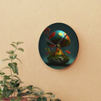 Hippie Mushroom Color Candy Style Design Style 3 Acrylic Wall Clock
