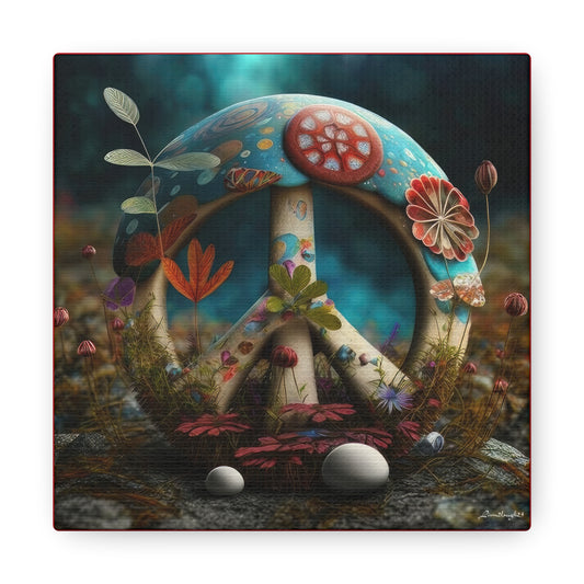 Beautiful Forest Round Peace Sign 8 Canvas Gallery Wraps