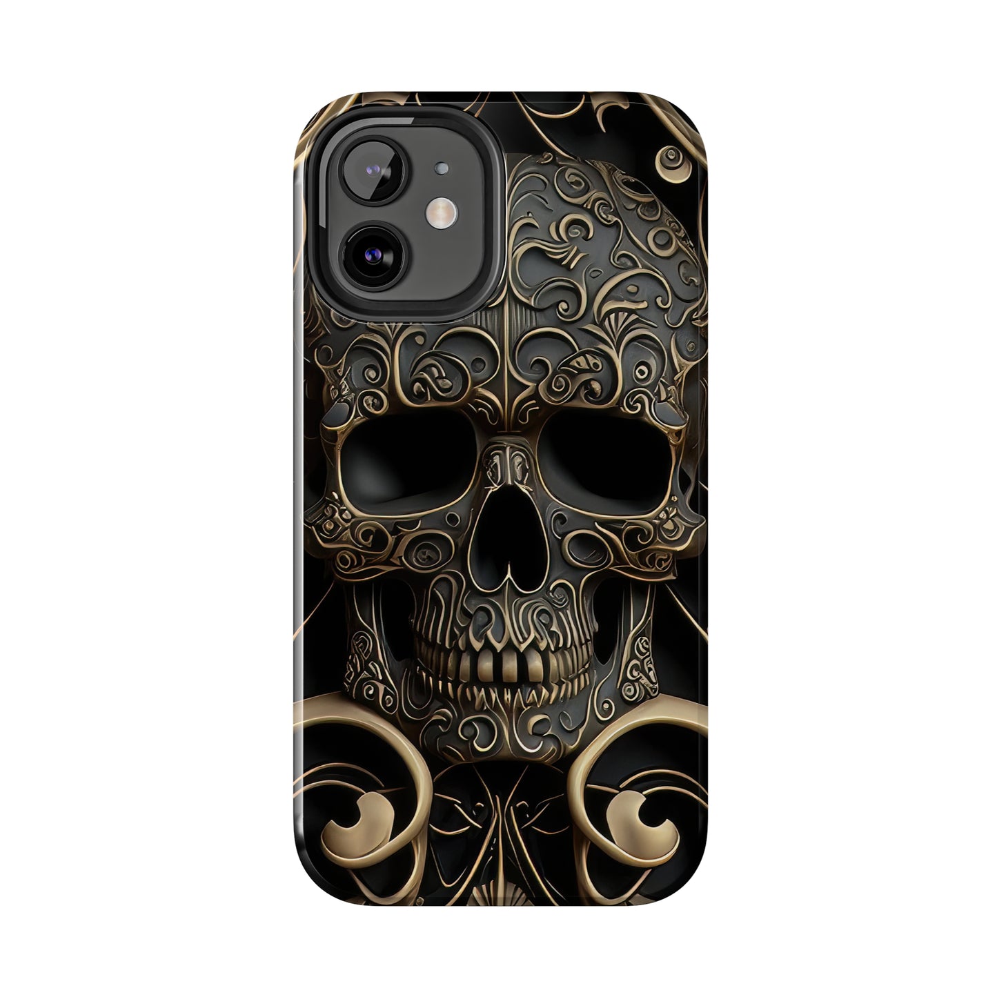 Metallic Chrome Skulls and classic Designed 2 Tough Phone Cases