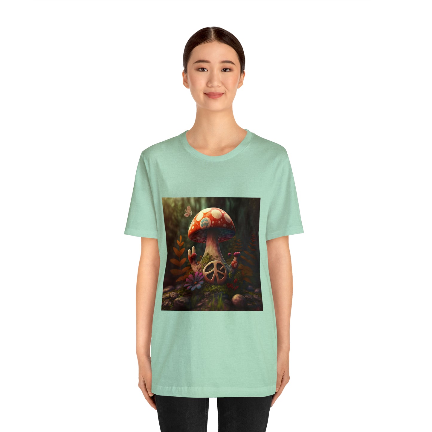 Hippie Mushroom Color Candy Style Design Style 7 Unisex Jersey Short Sleeve Tee