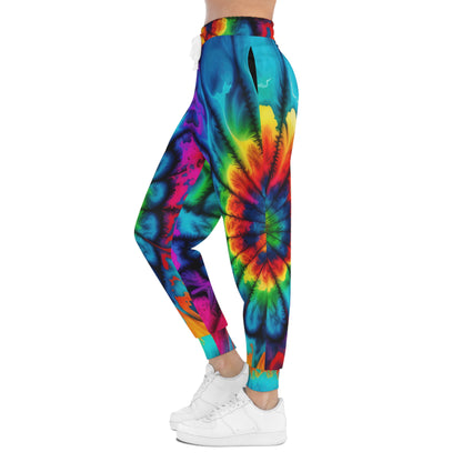 Bold And Beautiful Tie Dye Style Two, Athletic Joggers (AOP)