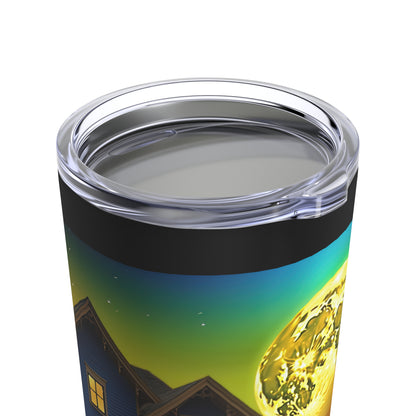 Gorgeous Colors And Textures Fall Night With Beautiful Moon -Cat And Home Tumbler 20oz