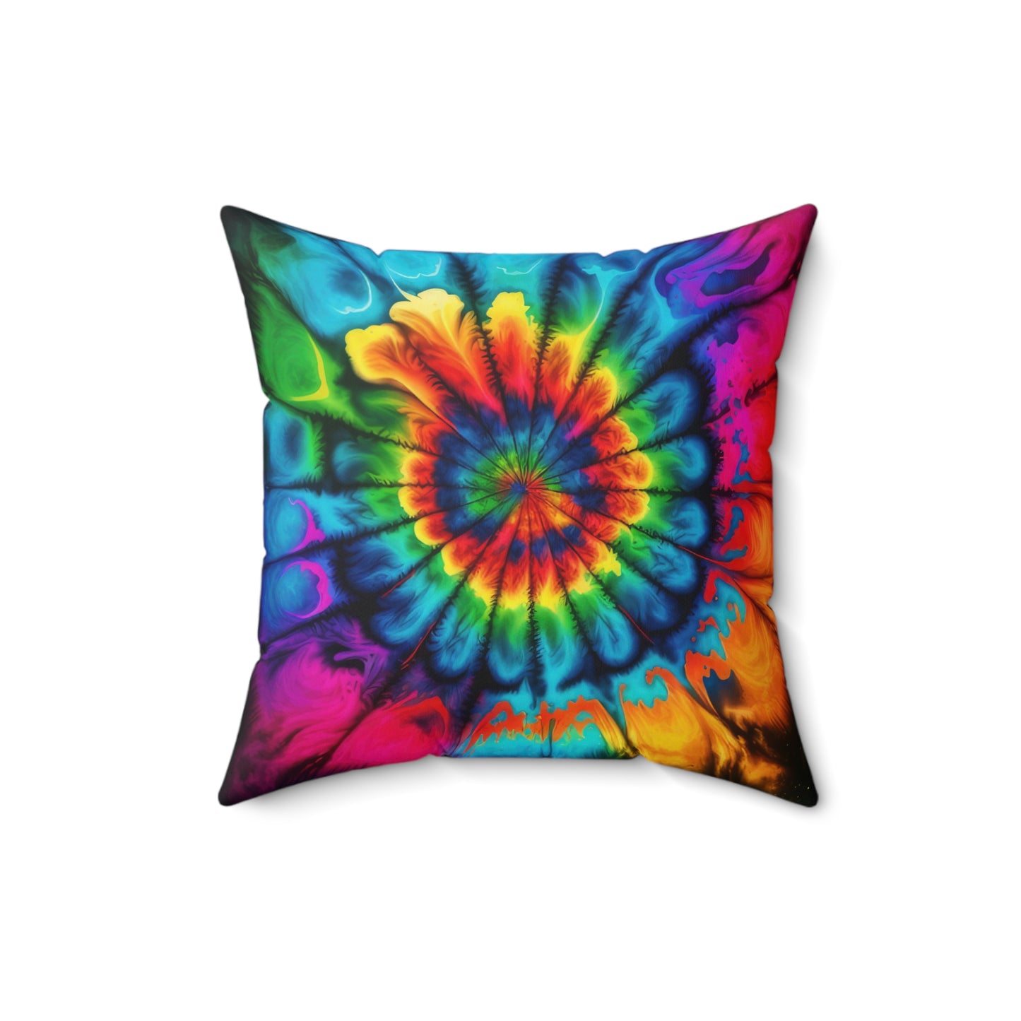 Bold And beautiful Tie Dye Style Two Spun Polyester Square Pillow