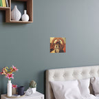 Wise Man In Dessert With Beard And Peace Sign Indoor and Outdoor Silk Posters