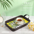 Love Peace Cannabis  420 Marijuana PU Leather Tray