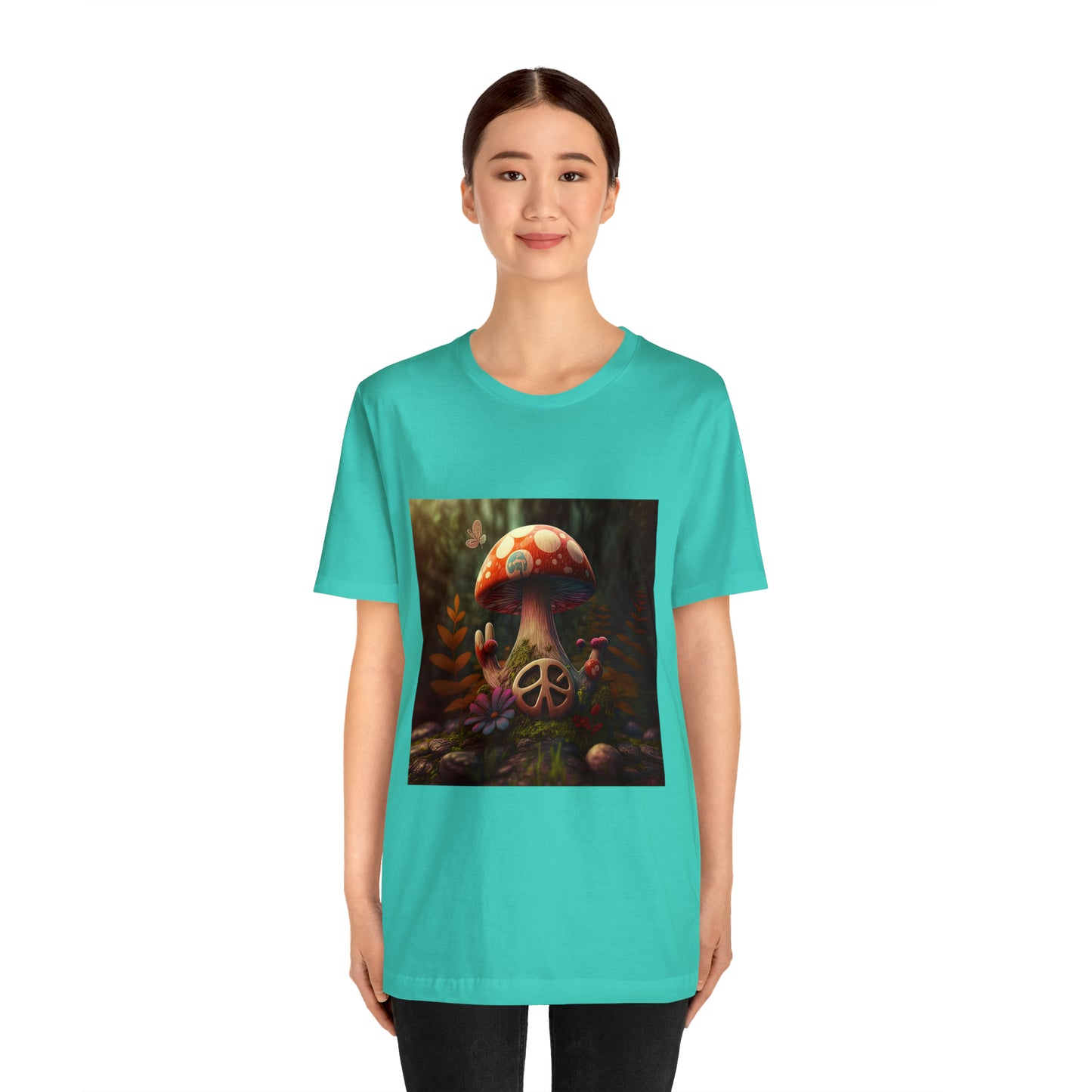 Hippie Mushroom Color Candy Style Design Style 7 Unisex Jersey Short Sleeve Tee