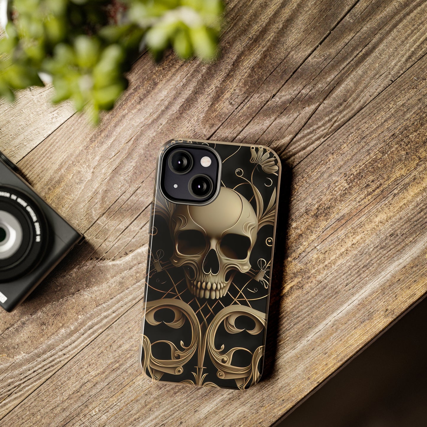 Metallic Chrome Skulls and classic Designed 1 Tough Phone Cases