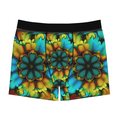 Bold And Beautiful Tie Dye B 3 Blue Yellow Men's Boxer Briefs (AOP)