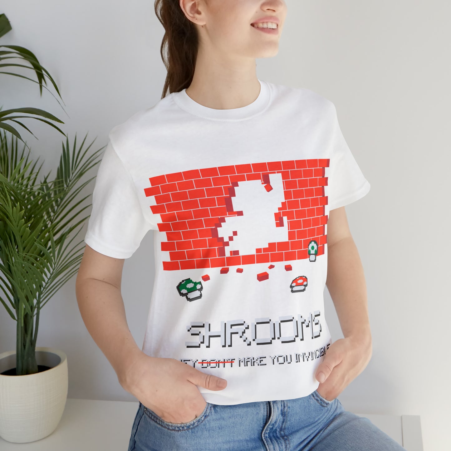 Shrooms, They Make You Invincible, Unisex Jersey Short Sleeve Tee