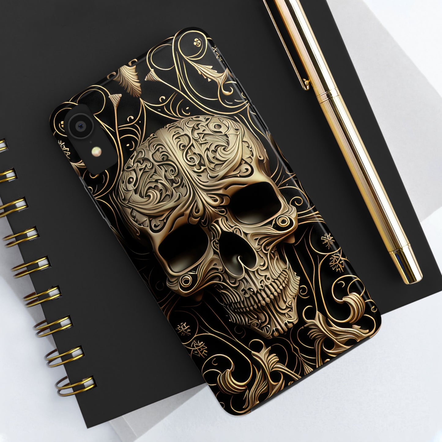 Metallic Chrome Skulls and Classic Designed 8 Tough Phone Cases