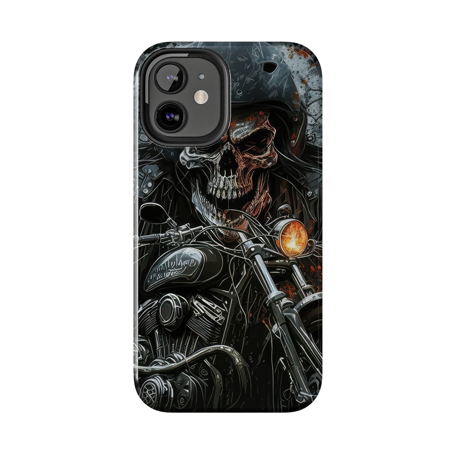 Skull Motorcycle Rider, Ready to Tear Up Road On Beautiful Bike 6 Tough Phone Cases