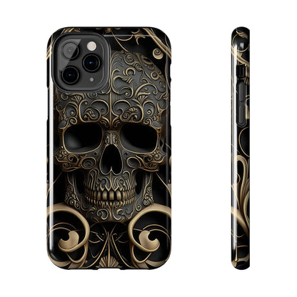 Metallic Chrome Skulls and classic Designed 2 Tough Phone Cases