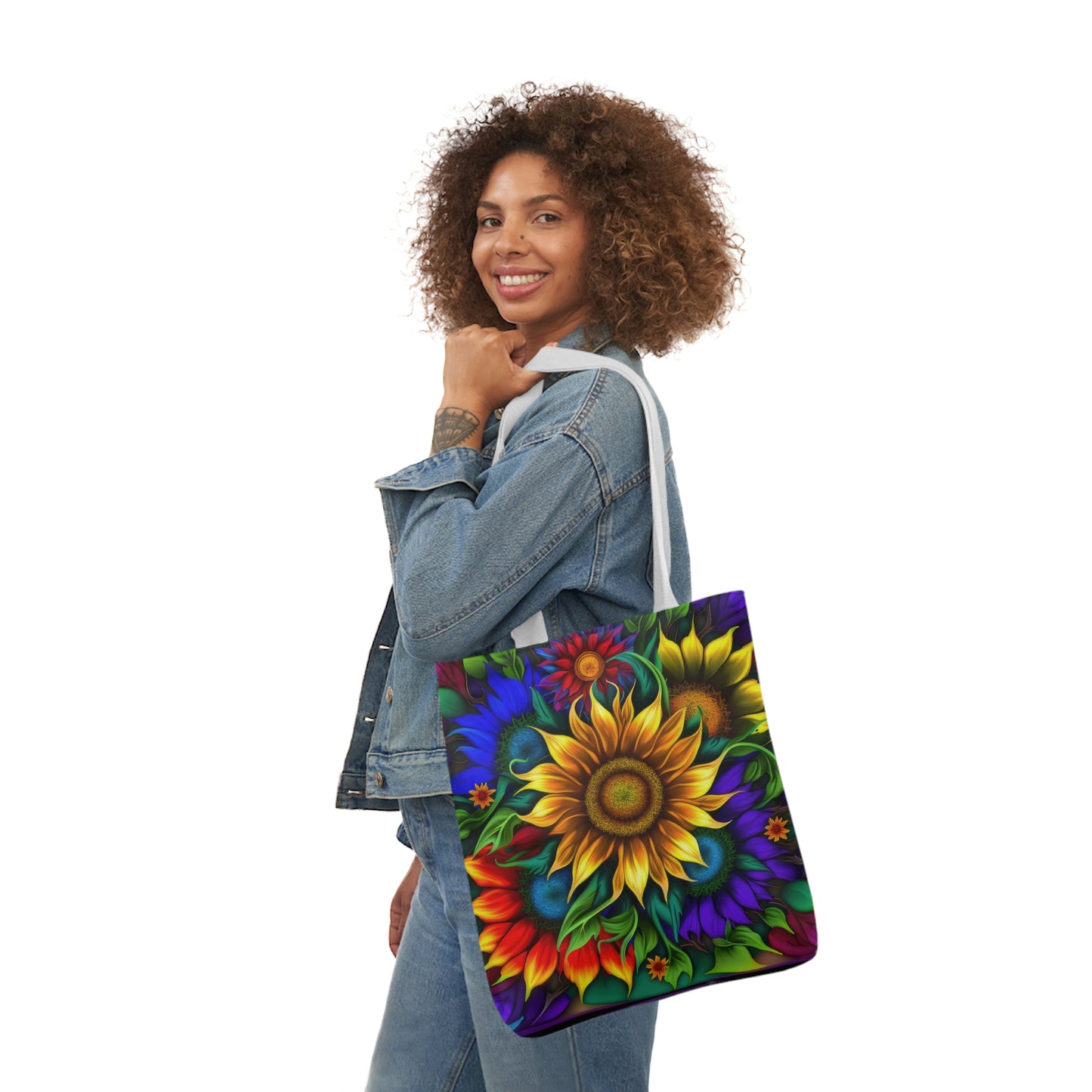 Bold And Beautiful Flowers Style Four Polyester Canvas Tote Bag (AOP)