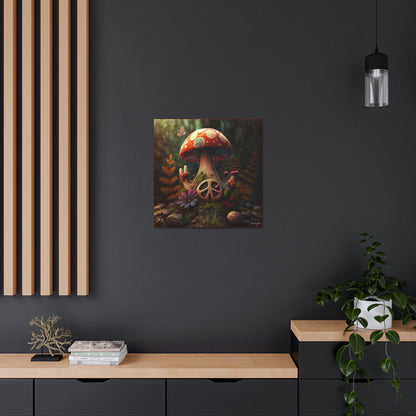 Beautiful Forest Round Peace Sign 7  Canvas Gallery Wraps