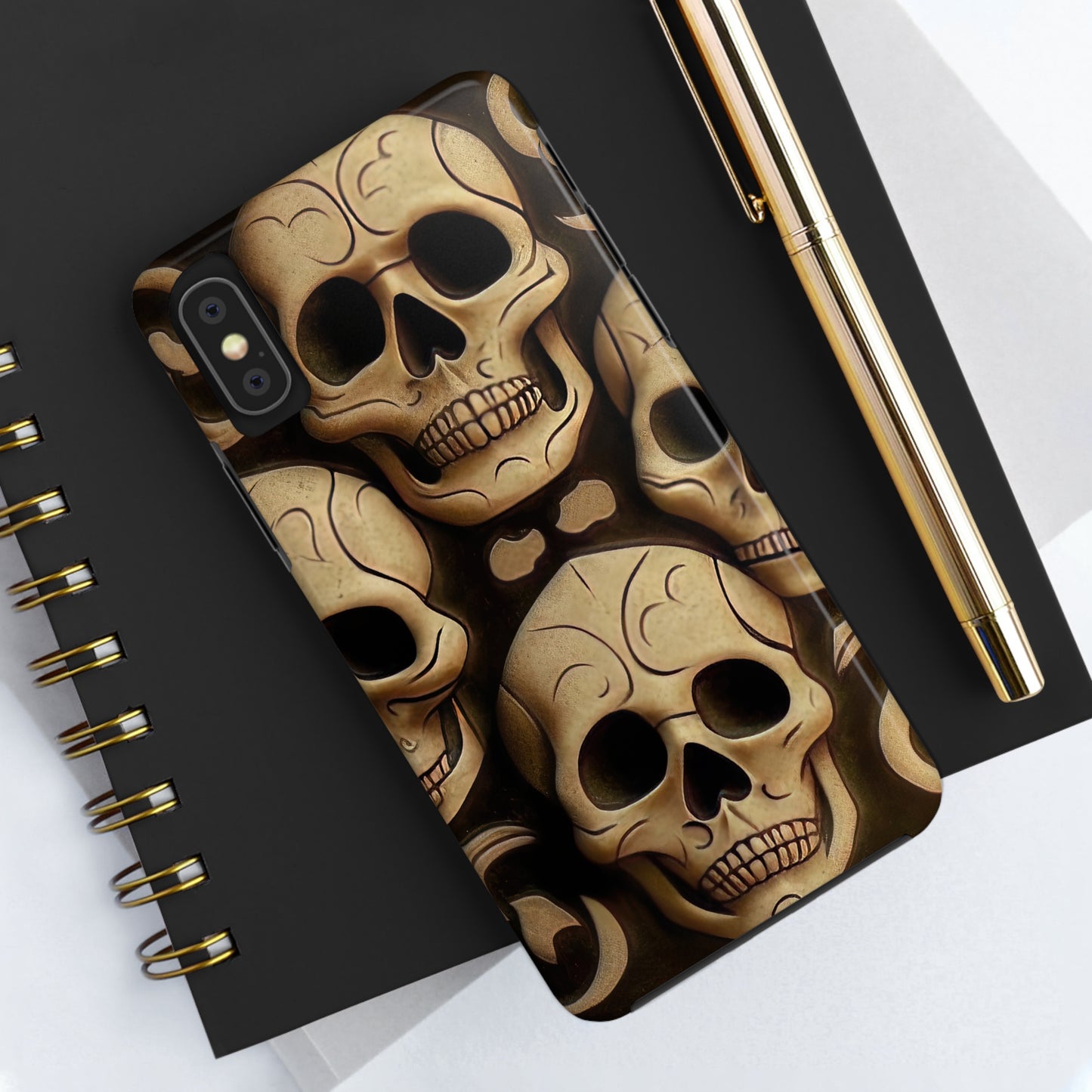 Metallic Chrome Skulls and classic Designed 19 Tough Phone Cases