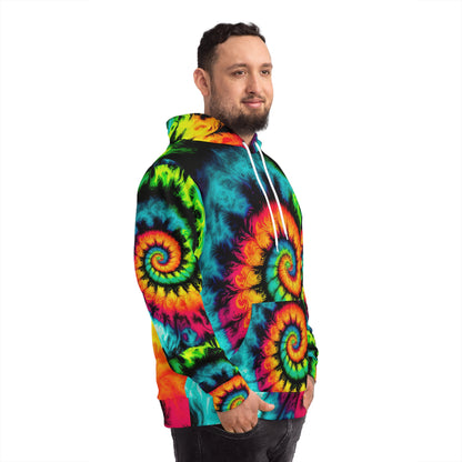 Bold And Beautiful Tie Dye Style Three Fashion Hoodie (AOP)