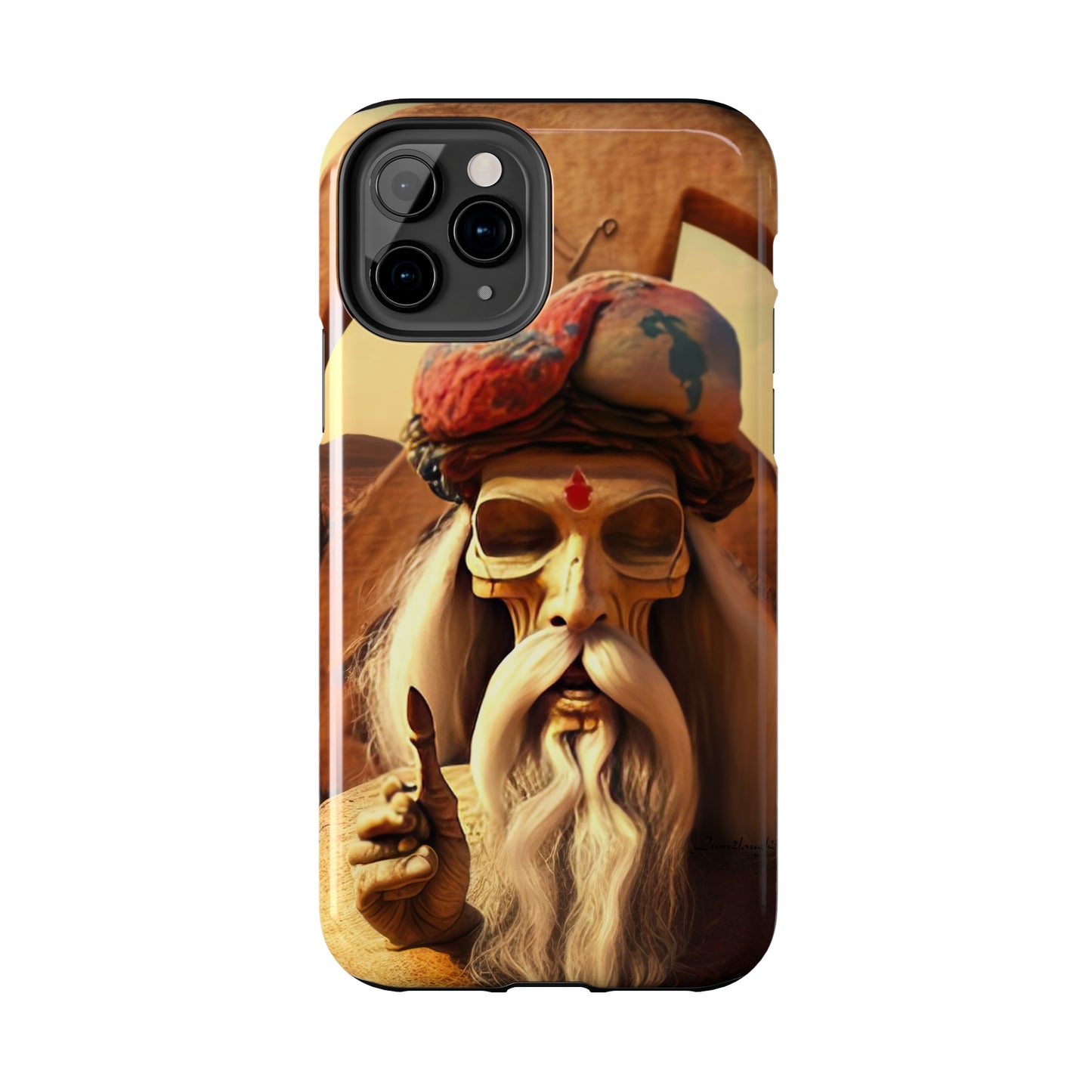 Wise Man In Dessert With Beard And Peace Sign Tough Phone Cases