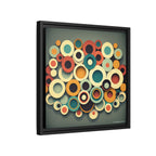 Gathered Circles, Matte Canvas, Framed (Multi-color)