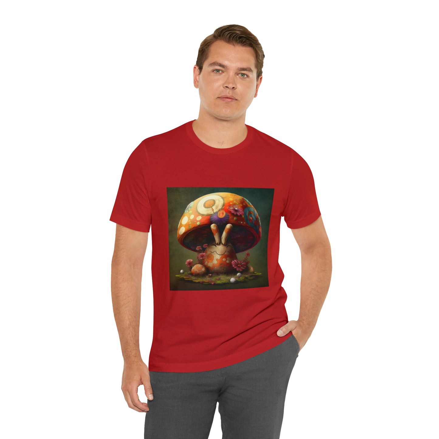 Hippie Mushroom Color Candy Style Design Style 8 Unisex Jersey Short Sleeve Tee