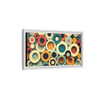 Gathered Circles, Matte Canvas, Framed (Multi-color)