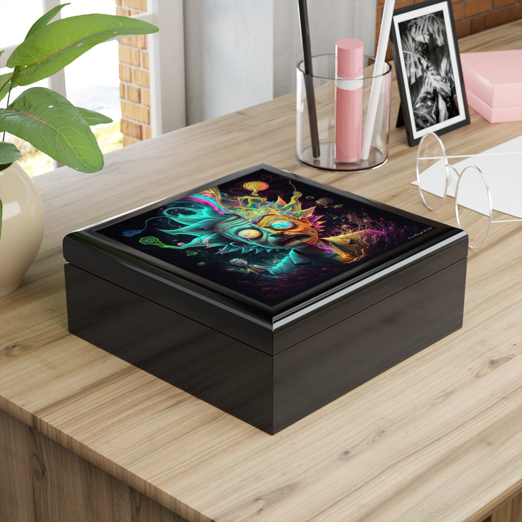 Cosmic Duality: A Journey Through Dimensions, Jewelry- Stash- Collection Box