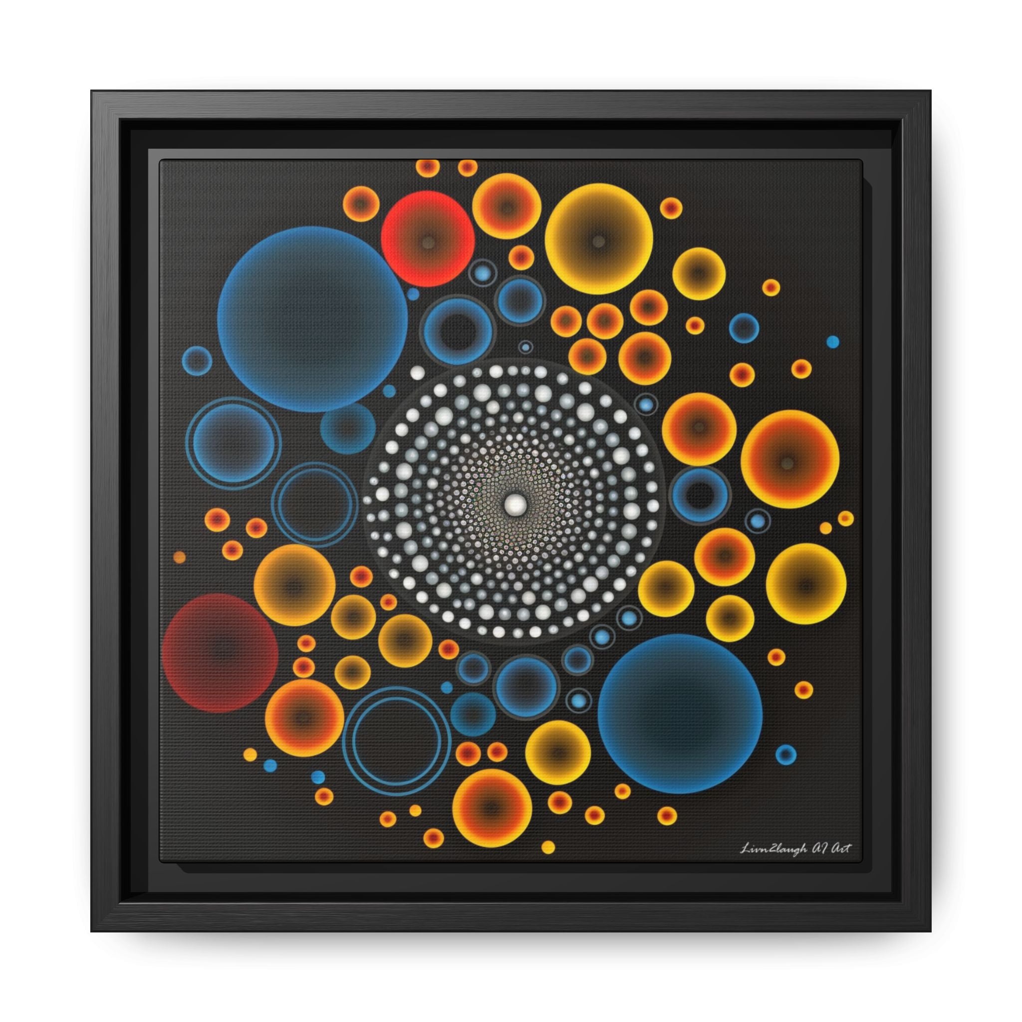 Harmonic Orbits, Matte Canvas, Framed (Multi-color)