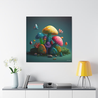 Beautiful Mushroom Luminating Colorful Bliss 4 Canvas Gallery Wraps